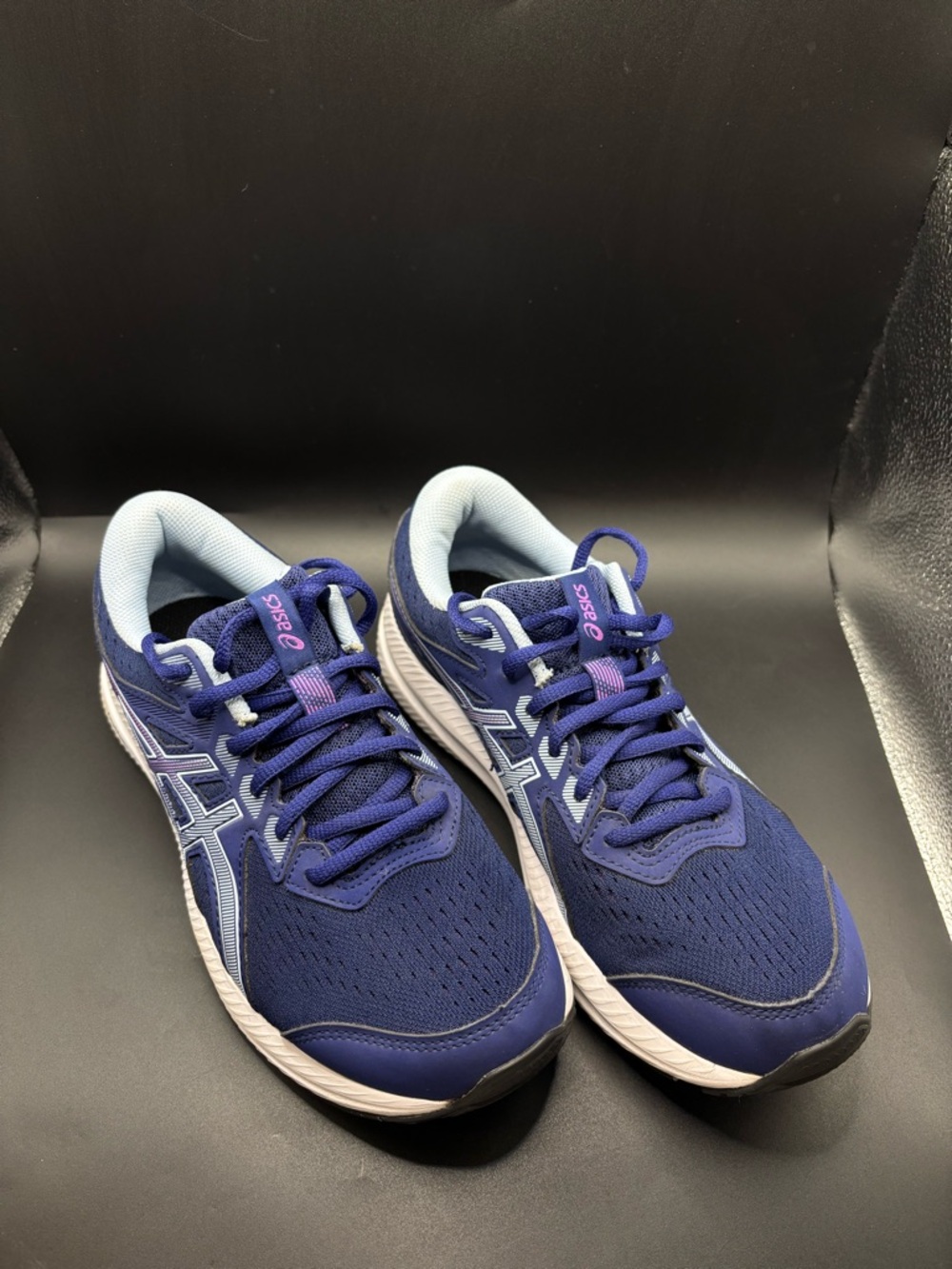 Asics Womens Gel Contend 8 1012B320 Dive Blue Soft Sky Size 7.5 Running Shoes